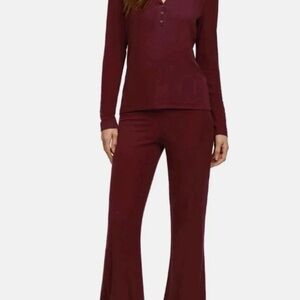 Banana Republic Women's 2-piece Rib Lounge Set Red Size Large